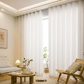 Dana Pleated White Light Filtering Custom Curtain